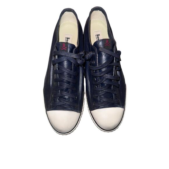 NIB Bootleg John Varvatos coated linen sneakers men’s sz 10.5 blue main image 6